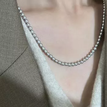 Серебряно-серое ожерелье из ракушек для женщин Niche Premium Sense, цепочка на ключицу, Niche, бисерное ожерелье, ювелирные изделия 6mm