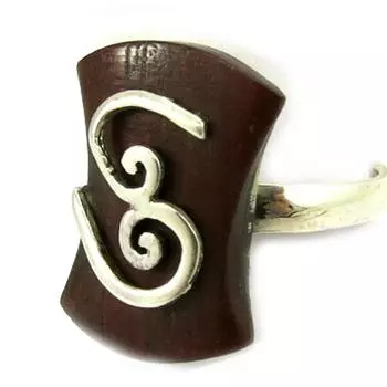 Серебряное деревянное кольцо Amazonia