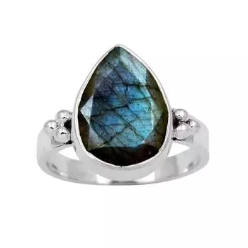 Серебряное кольцо 925 пробы, кольцо с драгоценным камнем, эффектное кольцо, кольцо с камнем, кольцо с лабрадором, кольцо в стиле бохо, кольцо с грушей, подарок подружки невесты 6