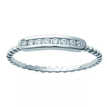 Серебряное кольцо Богиня серебристо-белое (родиевое покрытие) - 2 мм