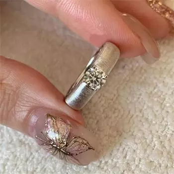 Серебряное кольцо для женщин и девушек, ювелирные изделия, геометрия, выдолбленный дизайн, перекрывающий друг друга, модный нишевый дизайн в минималистском стиле