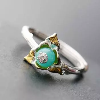 Серебряное кольцо из стерлингового серебра 925 пробы Nvjie с открывающимися модными лепестками Resizable