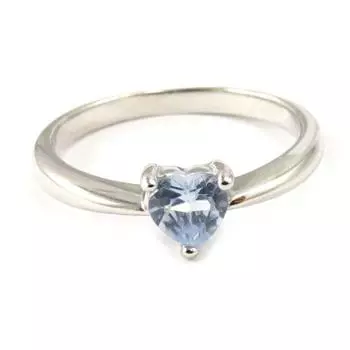 Серебряное кольцо Love синее