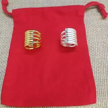 Серебряное кольцо Посеребренные ювелирные изделия ins Парное кольцо Size 6