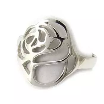 Серебряное кольцо Роза Романтика