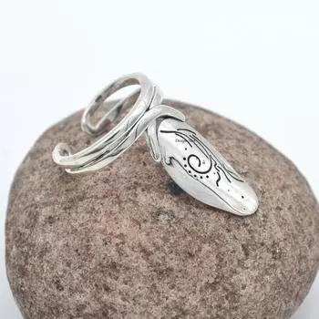 Серебряное кольцо ручной работы Стерлингового серебра 925 пробы Изящное ювелирное кольцо для рождественской распродажи 6 серебряный