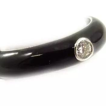 Серебряное кольцо Рут черный белый