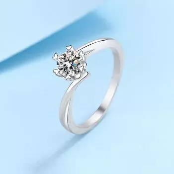 Серебряное кольцо S925 для женщин 30 минут 50 минут кольцо со снежинкой из муассанита с покрытием из золота pt950 Обручальное кольцо, кольцо для предложения, подарок подруге 9