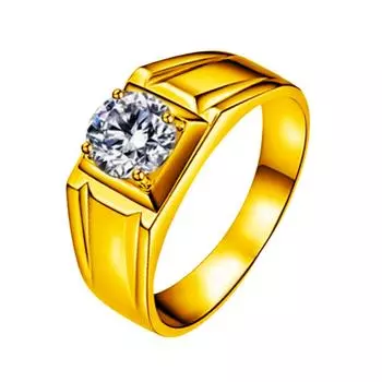 Серебряное кольцо S925, креативное украшение для рук, позолоченное мужское кольцо с бриллиантом, деловое мужское кольцо, модное роскошное обручальное кольцо с бриллиантом