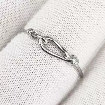 Серебряное кольцо S925, модное и простое женское узелковое кольцо, литое кольцо с проволочной оплеткой, ювелирные изделия на заказ 7