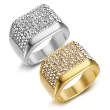 Серебряное кольцо S925, модное кольцо в стиле хип-хоп для ночного клуба, позолоченное кольцо с бриллиантами для мужчин 7