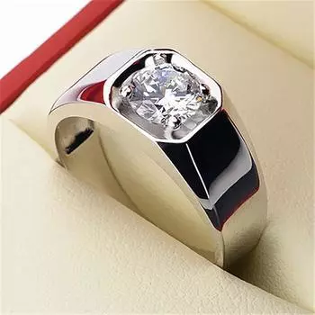 Серебряное кольцо S925 Модное серебряное кольцо в трендовом стиле Мужское широкое кольцо с властным характером Вечное кольцо с сердцем Глянцевое кольцо