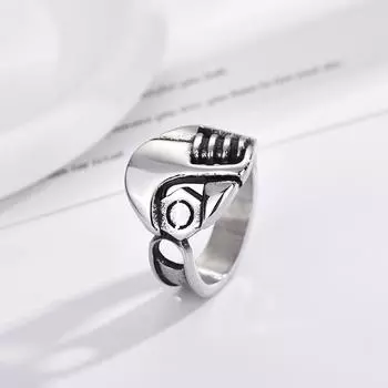 Серебряное кольцо S925, мужское кольцо в стиле ретро, модное мужское кольцо в стиле немецкого гаечного ключа 6 жёлтый