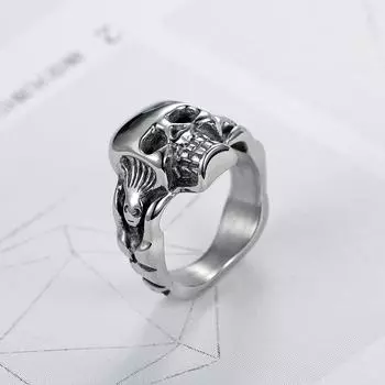 Серебряное кольцо S925, мужское маленькое кольцо в форме черепа, женское кольцо в форме черепа 8