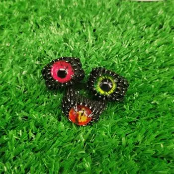 Серебряное кольцо S925, мужское ретро трехцветное кольцо с глазом привидения 8 красный