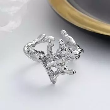 Серебряное кольцо S925, отлитое из веток мертвого дерева, хип-хоп мода креатив для мужчин и женщин, простое литературное и художественное кольцо памятный подарок 7