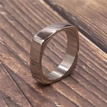 Серебряное кольцо S925, персонализированное модное брендовое прямоугольное мужское кольцо, мужское кольцо из черного золота