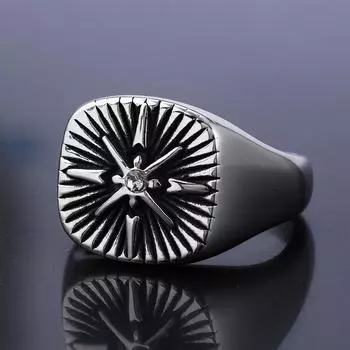 Серебряное кольцо S925, персонализированное мужское кольцо, навигатор, компас, кольцо викингов 7