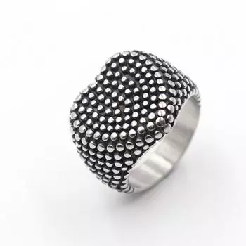 Серебряное кольцо S925, персонализированное мужское властное украшение для мотоцикла, старое ретро-вареное черное кольцо в форме сердца с ямками 6