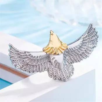 Серебряное кольцо S925, персонализированное ретро-кольцо с орлом-гаучо, кольцо с крыльями орла one size