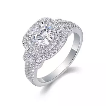 Серебряное кольцо S925 с муассанитом Beauty 5