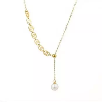 Серебряное кольцо S925 с пряжкой и кисточкой на ключице, ожерелье для женщин, темперамент, классический стиль, легкая роскошь 925