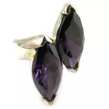 Серебряное кольцо с аметистом Грейс