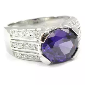 Серебряное кольцо с аметистом Scarlett