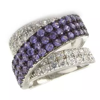 Серебряное кольцо с белым аметистом Sissi