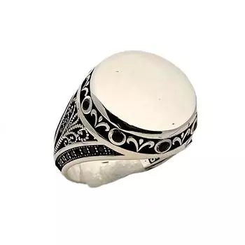 Серебряное кольцо с черным цирконом 240053295G14Y