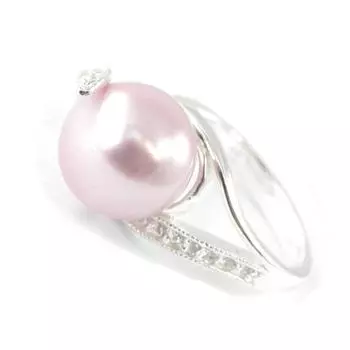 Серебряное кольцо с лавандой Pearl Beauty