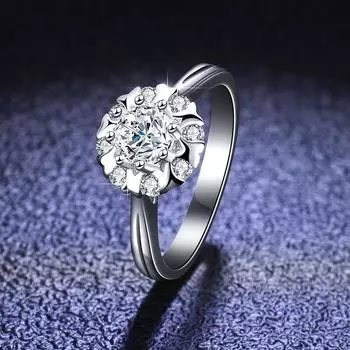 Серебряное кольцо с муассанитом S925, инкрустированное роскошным и модным женским кольцом на живой палец, предложение обручального кольца с бриллиантом, подарок для подруги 10