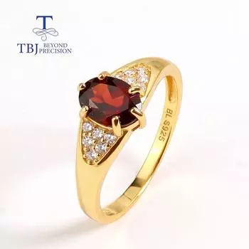 Серебряное кольцо с натуральным красным гранатом, овальное 6*8 мм, драгоценный камень, серебро 925 пробы, изысканные ювелирные изделия для женщин, повседневная одежда, подарок us ring size 6# красный
