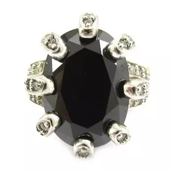 Серебряное кольцо с ониксом Sappho