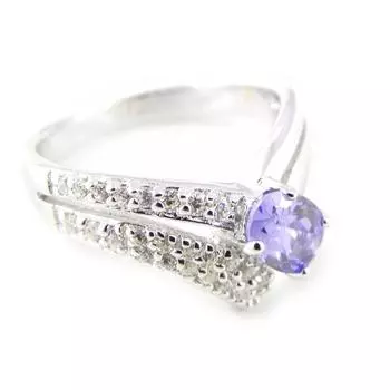 Серебряное кольцо с танзанитом Scarlett