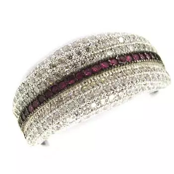 Серебряное кольцо Сисси белый рубин