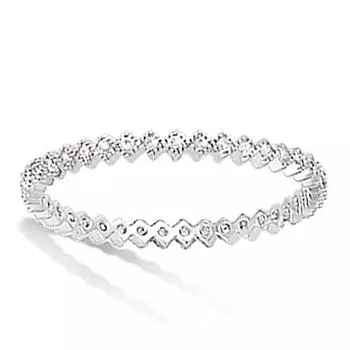 Серебряное кольцо Сисси серебро белое (родиевое покрытие) - 1,5 мм