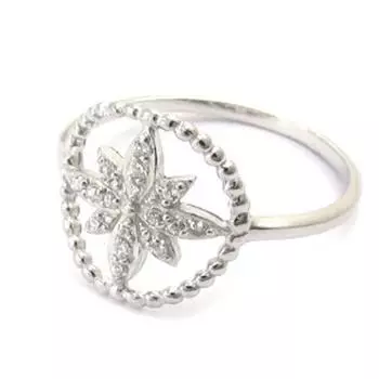 Серебряное кольцо Скарлетт белое
