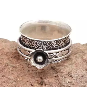 Серебряное кольцо-спиннер для женщин, четыре кольца-спиннера, серебряное ювелирное кольцо 10