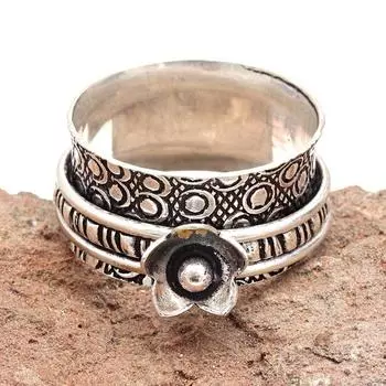 Серебряное кольцо-спиннер для женщин, четыре кольца-спиннера, серебряное ювелирное кольцо 10