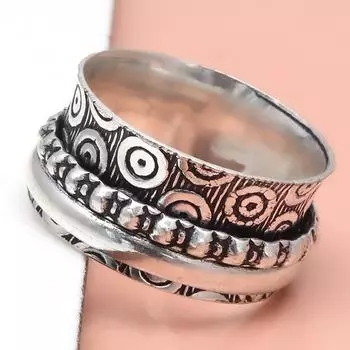 Серебряное кольцо-спиннер для женщин, четыре кольца-спиннера, серебряное ювелирное кольцо 10