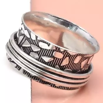 Серебряное кольцо-спиннер для женщин, четыре кольца-спиннера, серебряное ювелирное кольцо 10