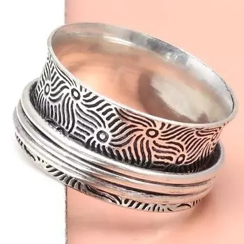 Серебряное кольцо-спиннер для женщин, четыре кольца-спиннера, серебряное ювелирное кольцо 10