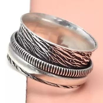 Серебряное кольцо-спиннер для женщин, четыре кольца-спиннера, серебряное ювелирное кольцо 10