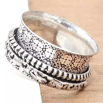 Серебряное кольцо-спиннер для женщин, четыре кольца-спиннера, серебряное ювелирное кольцо 10,5