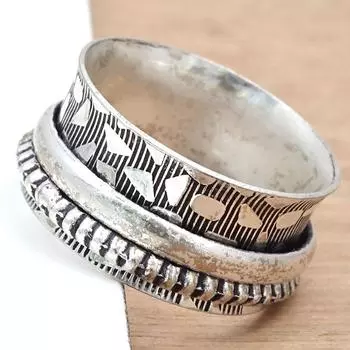 Серебряное кольцо-спиннер для женщин, четыре кольца-спиннера, серебряное ювелирное кольцо 10