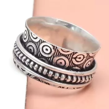 Серебряное кольцо-спиннер для женщин, четыре кольца-спиннера, серебряное ювелирное кольцо 10