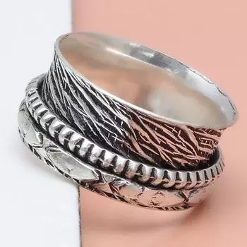 Серебряное кольцо-спиннер для женщин, четыре кольца-спиннера, серебряное ювелирное кольцо 10