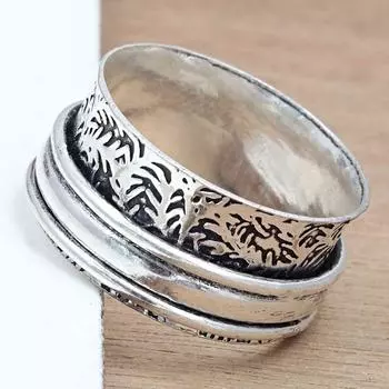 Серебряное кольцо-спиннер для женщин, четыре кольца-спиннера, серебряное ювелирное кольцо 10