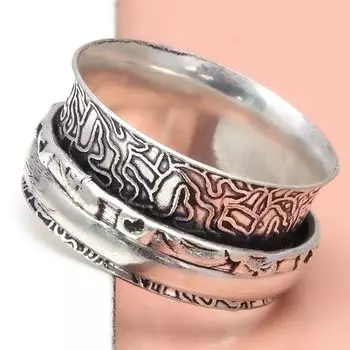 Серебряное кольцо-спиннер для женщин, четыре кольца-спиннера, серебряное ювелирное кольцо 10